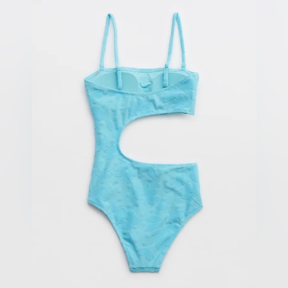 Aerie Terry Cut Out Strapless One Piece Swimsuit - Picture 4 of 9